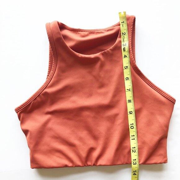 ALLFENIX Burnt Orange Crop Top Sports Bra Tank Womens Small - Picture 7 of 7